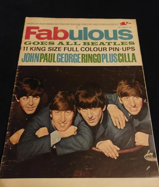 Rare FABULOUS Magazine 15 FEBRUARY 1964 All About The Beatles Special Edition