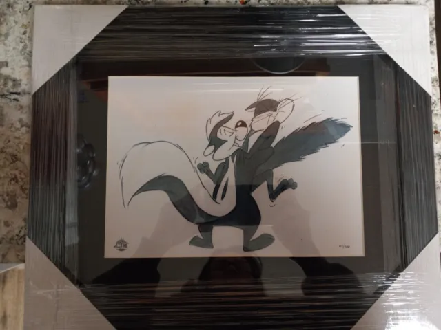 Pepe Le Pew Embracing Penelope Framed Limited Edition Numbered Print With COA