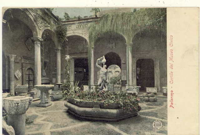 Palermo -Cortile Del Museo Civico -Alterocca 2108 Cartolina