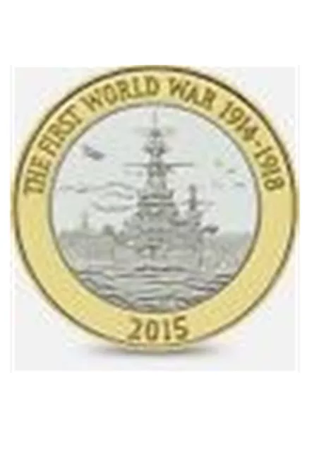 Year 2015 HMS BELFAST Circulated 2 POUND Coin Lot A