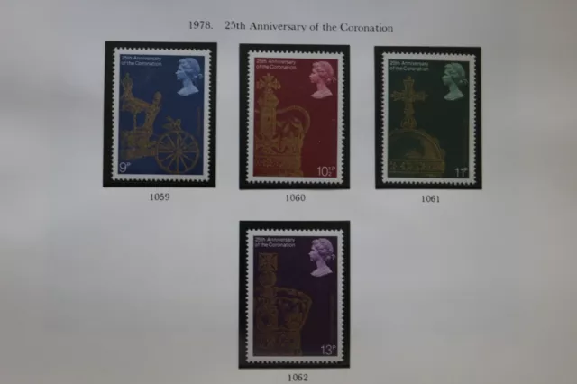 GB Stamps 1978 25th Anniversary of the Coronation SG 1059-1063 MNH