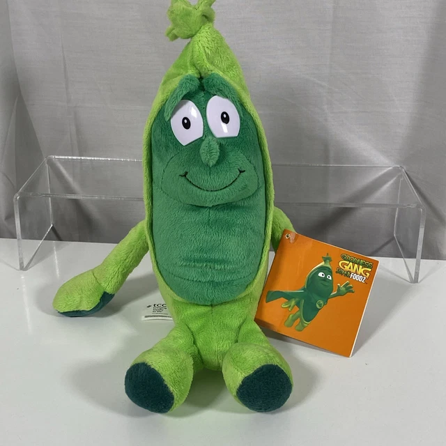 GOODNESS GANG GREEN Sweet Pea Peter Soft Plush Toy Pod Bean 12 Inch Veg