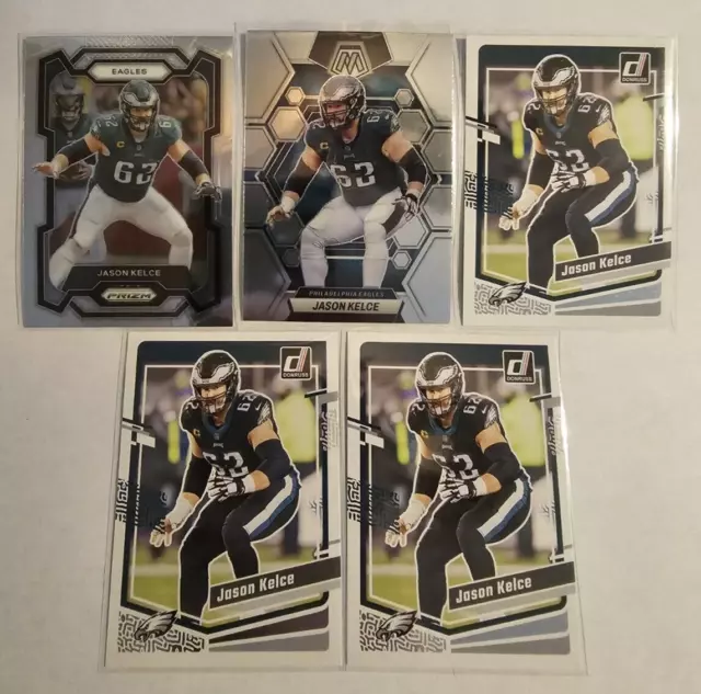 2023 Panini Prizm Mosaic Donruss Jason Kelce 5 Card Lot Philadelphia Eagles NFL