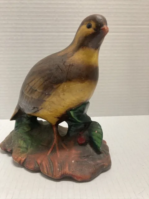 Vintage Holland Mold Quail Partridge Pheasant Bird Hand Painted 7.5" Figurine