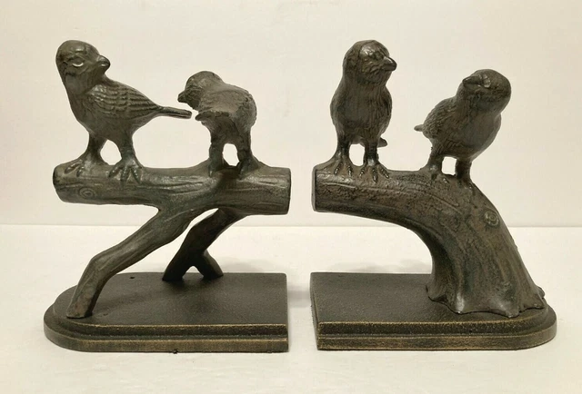 San Pacific Intl SPI Birds On Branch Bookends EUC (Please Read Description!)