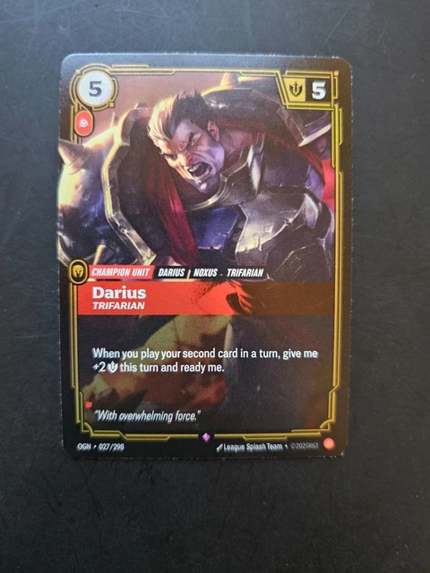 DARIUS 027/298 (RARE) - Riftbound Origins League of Legends TCG $19.99 ...