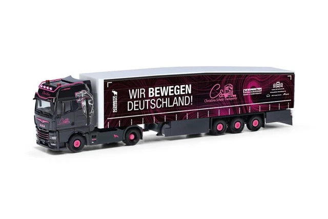 HERPA, MAN TGX XLX 4x2 plateau 3 essieux + élément LIEBHERR LR 1600/2