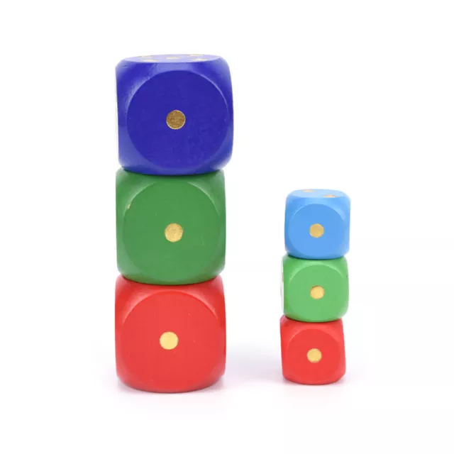 Big Size Wooden Dice Cubes 6 Side 50mm 30mm Children Toy Board Game Dice Fad:da