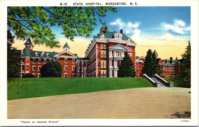 State Hospital, MORGANTON, North Carolina Linen Postcard