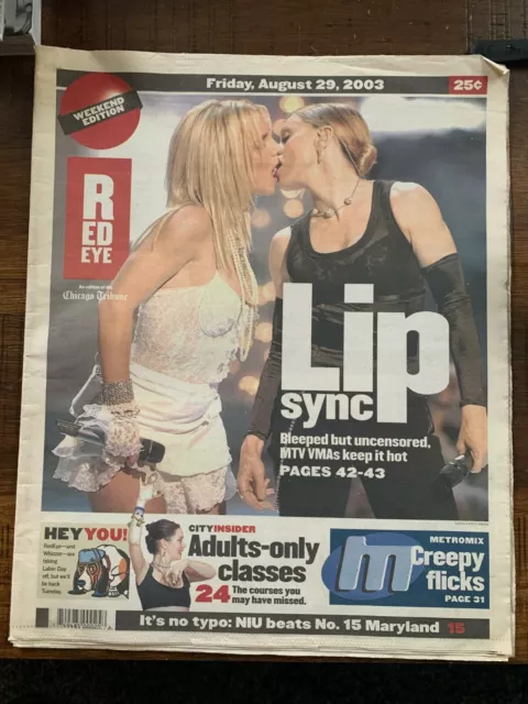 MADONNA  Britney Spears Kiss Newspaper cover MTV Hollywood American Life Vogue