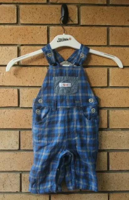 Pumpkin Patch Baby Overalls Size 0 or 6-12 Months Blue Baby Patch