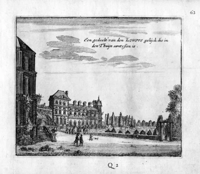 1666 Louvre Paris Frankreich France gravure estampe Kupferstich