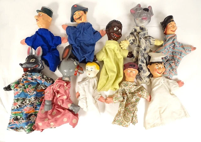 Marionnette à Bâton Ancienne – Poupée âne – Théâtre / Carnaval Vers 1910