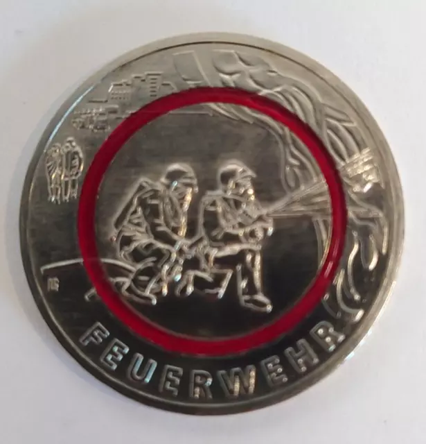 10-Euro-Polymerring-Sammlermünze 2023 "Feuerwehr" der Prägestätte „J“ (Hamburg)