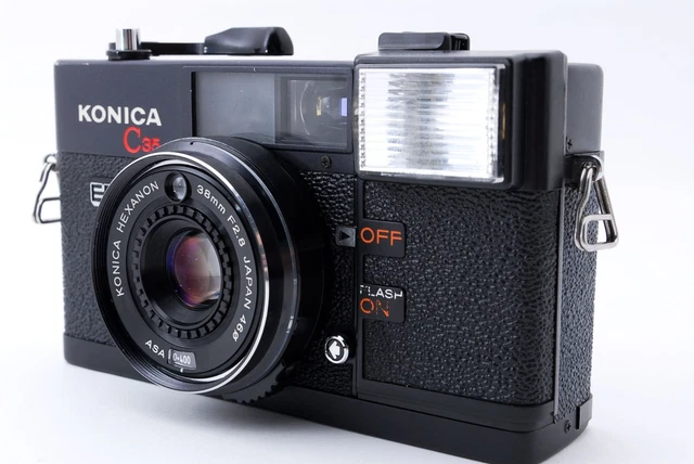 [CASI NUEVA] Cámara fotográfica de apuntar y disparar Konica C35 EF 35 mm de Japón #YA11