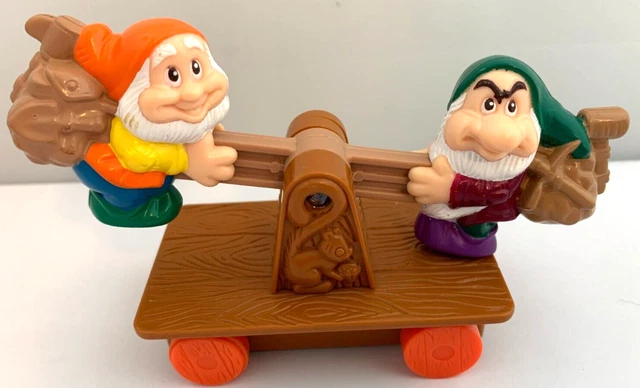 Disney Snow White Dwarfs McDonalds Happy Grumpy 1992 Seesaw Teeter Totter