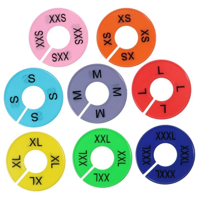 16pcs Reusable Round Clothes Dividers Multicolor Hanger Separators  Size Sorting