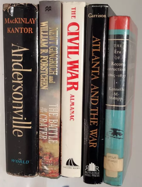 Five Civil War Subject Hardback Books
