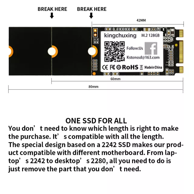 SSD 256GB 128GB 512GB M.2 SATA III NGFF 2242mm 2280mm 2260mm Solid State Drive 2