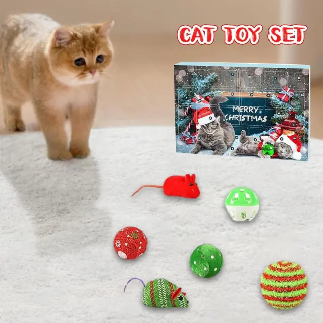 Cat Toys Mouse Shape Balls Foldable Cat Kitten Play Fish Simulation Set✨ G2C1