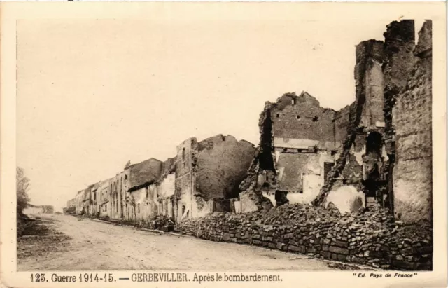 CPA AK Military GERBEVILLER - After the Bombing (362689)
