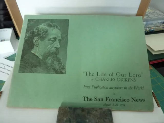 The Life of Our Lord, by Charles Dickens, Original News Paper 1934 first edition