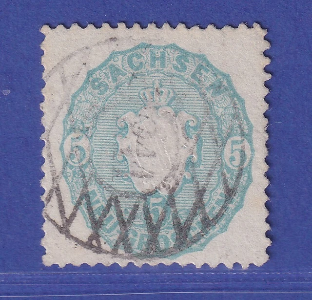 Sachsen König Johann I. 5 Ngr  Mi.-Nr. 19 a mit Nummern-O 211