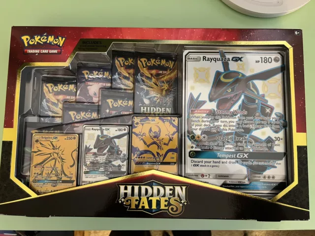 Shiny Rayquaza GX #177A, Pokemon Hidden Fates Premium Box, BGS 9.5 Gem  Mint