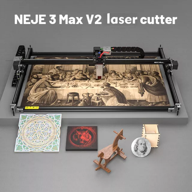 NEJE 3 MAX V2 E40 Lasergravierer & Laserschneider Lasergravurmaschine 11W DHI