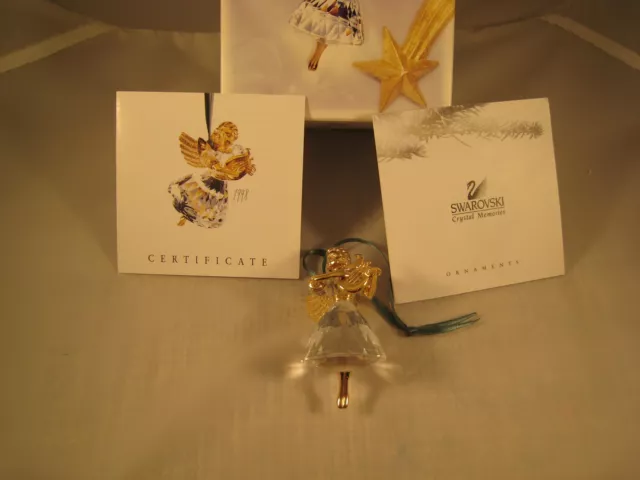 Swarovski Faceted Crystal/Gold-Tone Annual Ed. "Holiday Angel" 1998 MIB