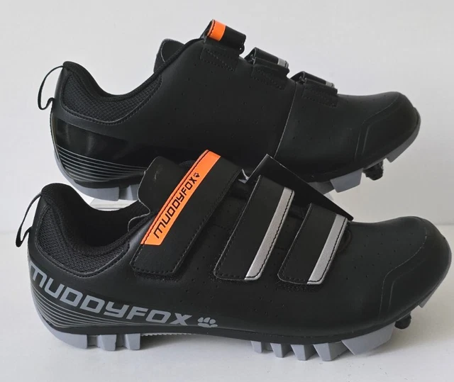 MUDDYFOX MTB 100 Mountain Bike Cycling Shoes BLACK MENS Size UK 10 EU 45 NEW