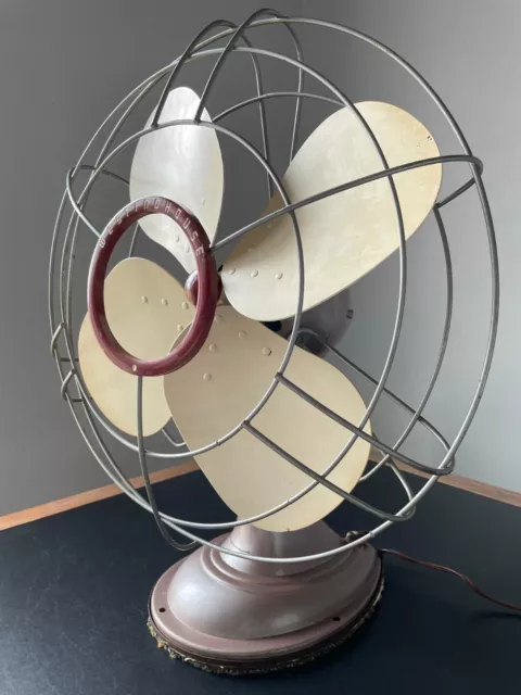 Vintage Fan 16" 50s Mid Century Retro Oscillating 3 speed big Westinghouse 16SD3 2