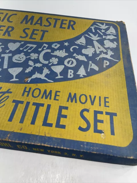 Vintage Home Movie Title Board 1950 Magic Master Letter Set 2