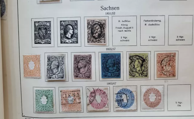 Lot Altdeutschland Sachsen 1851-1867