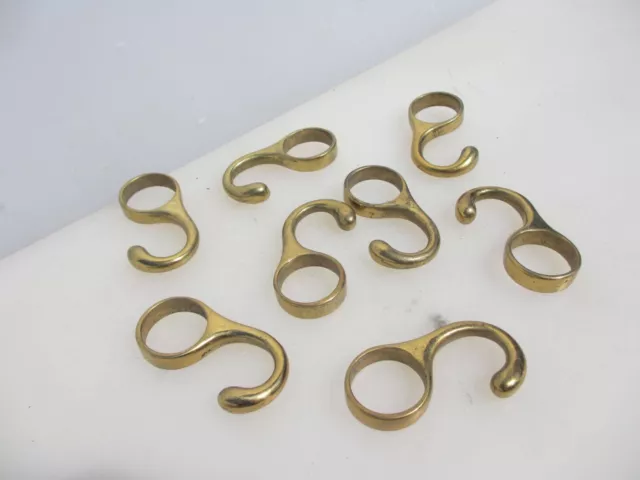 Vintage Brass Pan Hooks Hangers Old Hook Hanger Storage Antique Wardrobe Rail