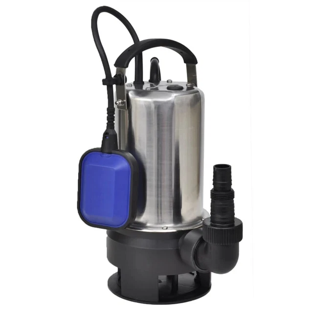 AX Pompa Sommergibile Motore Cavo/10m Argento Nero Blu Regolabile Metallo 142088