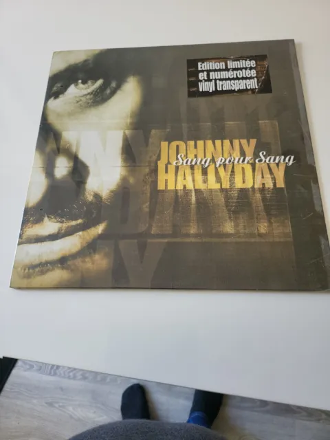 Johnny Hallyday Sang Pour Sang Maxi 45 Tours 12" M45T Neuf Transparent numeroté