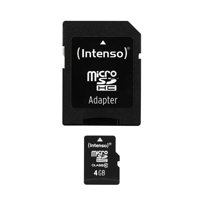 4 GB MicroSDHC Micro SD Speicherkarte mit SD-Adapter Intenso Class 10 Highspeed