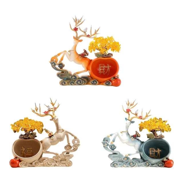 Décoration de Figurine de cerf, rangement, ornement de bureau pour