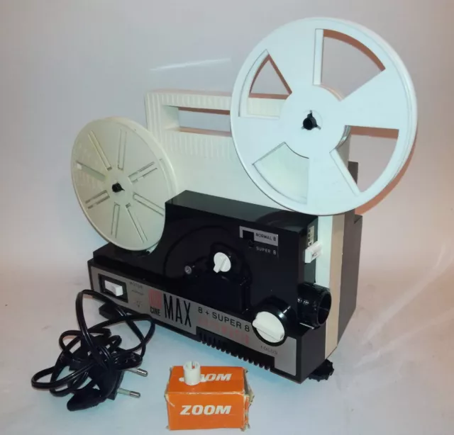 Proiettore Cine Max K6, 8mm+Super8, revisionato, funzionante, + filmino