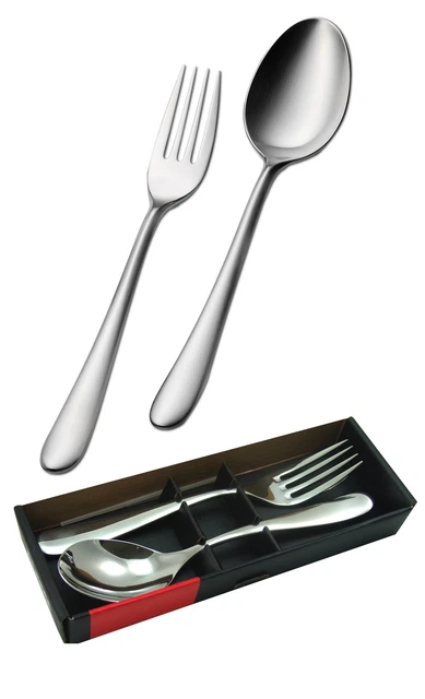 Alessi Nuovo Milano XL Servierbesteck SET 24 cm Servier Besteck Salatbesteck