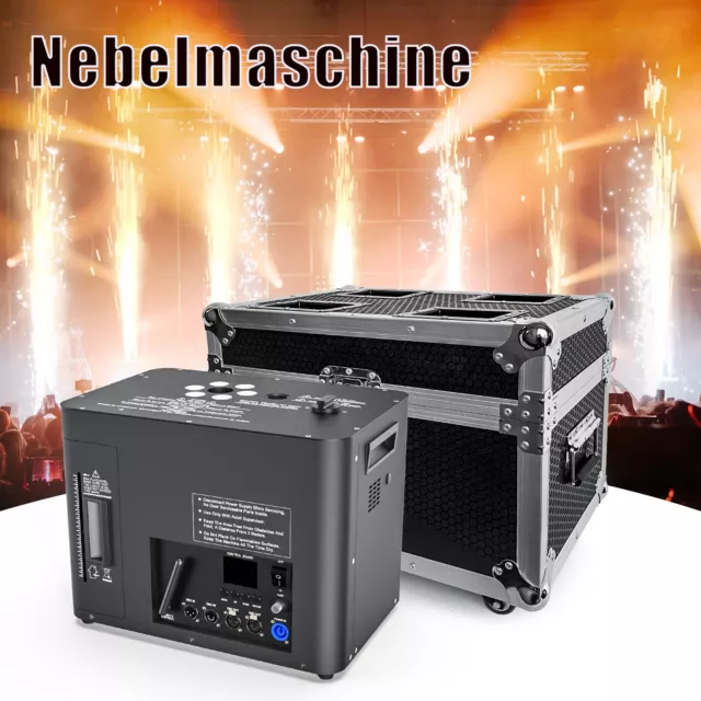 2 in1 LED 2400W Cold Spark Machine Sparkular Funkenmaschine DMX mit Flightcase