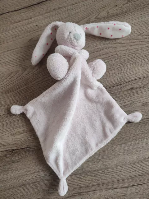 Doudou Mouchoir Lapin Vertbaudet Rose Nez Gris Tbe