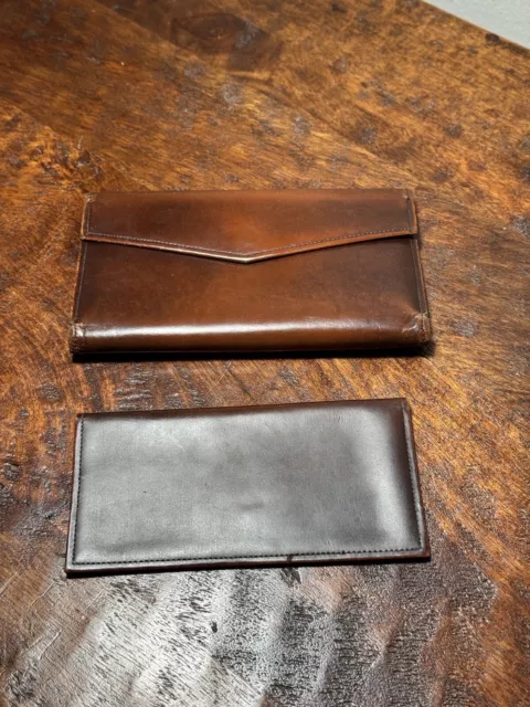 wallet purse passport pen holder cow Leather card Bifold pocket