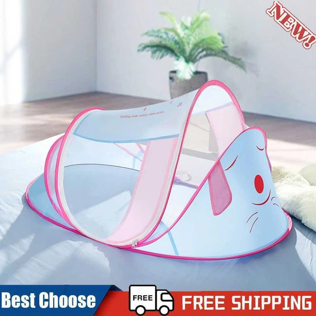 Tienda de cama general en forma de cachorro con dosel para bebé recién nacido (azul)