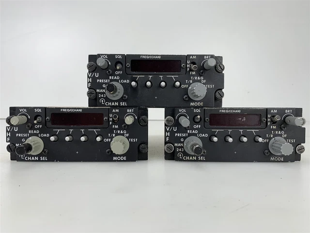 Lot of 3 - Collins Aerospace Control, Radio Set C-10319A/ARC 622-6324-001