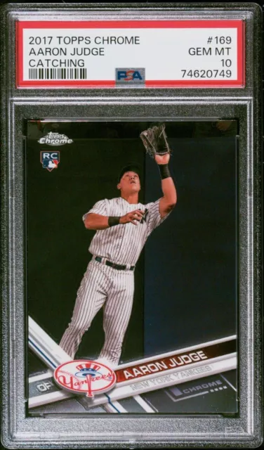 2017 Topps Chrome Rookie AARON JUDGE RC, Catching, PSA 10 - Gem Mint!!