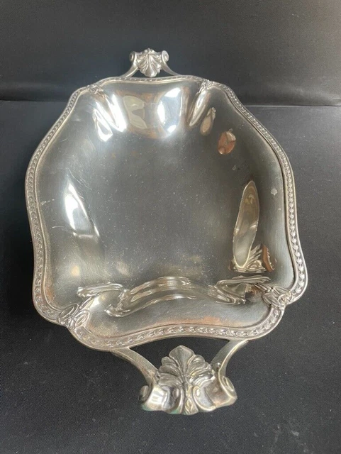 Grand plat corbeille centre de table – Métal Argenté – Roux-Marquiand