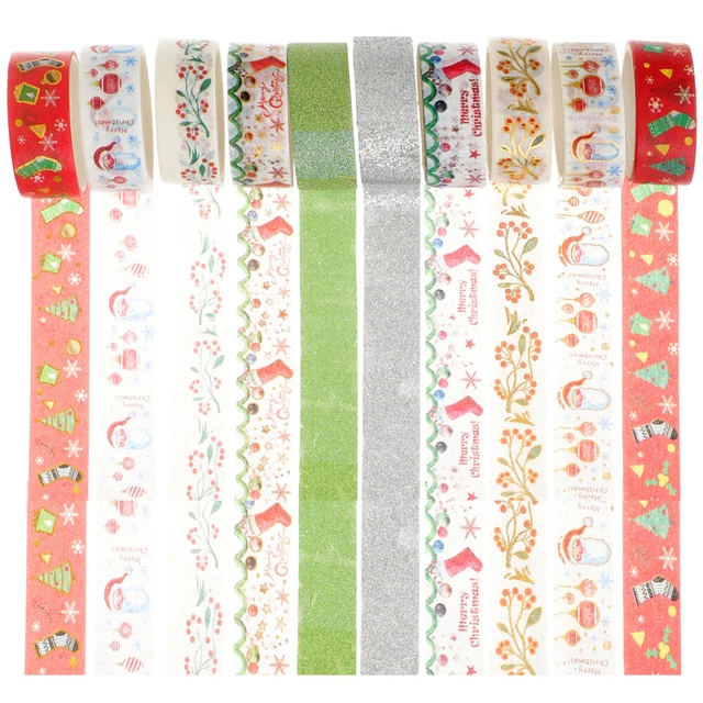 12 Panecillos Regalo de Navidad - Envolturas Fiesta de Navidad - Decoración Washi