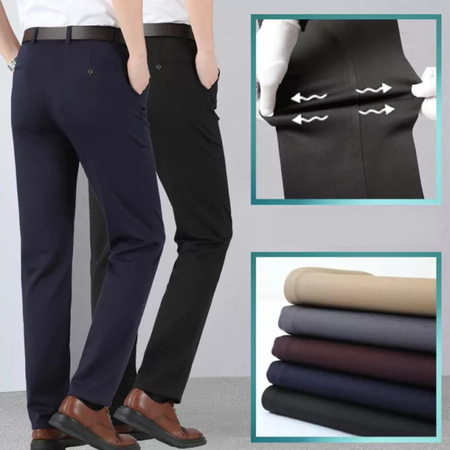 Pantalon Chino Extensible Coupe Slim Pour Hommes Pantalon Complet Flexible R